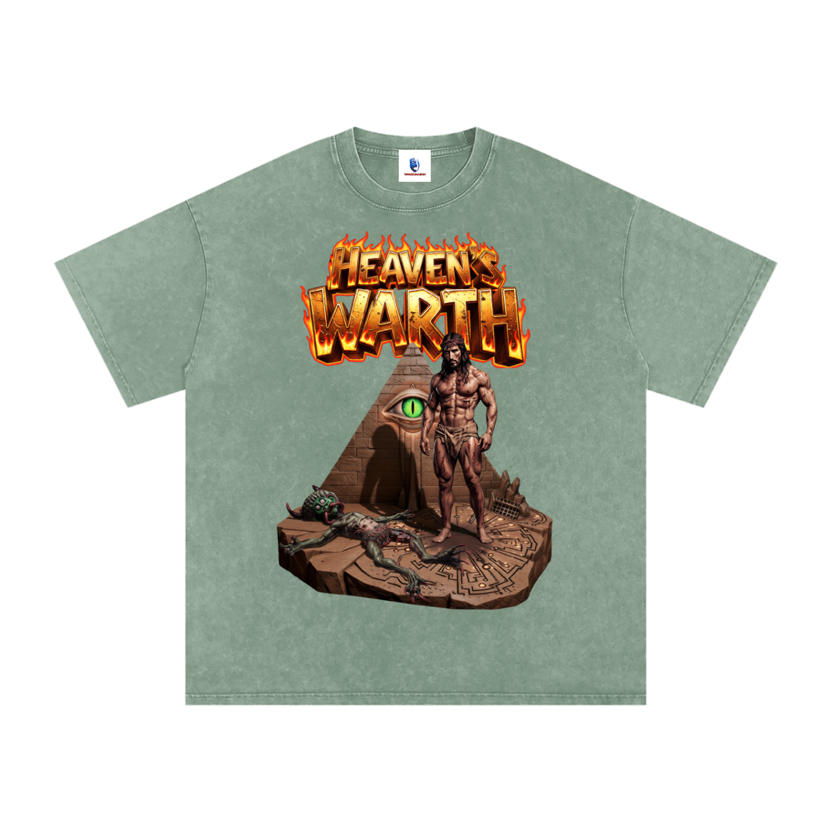Heaven's Warth - Washed Oversized Cotton T-Shirt