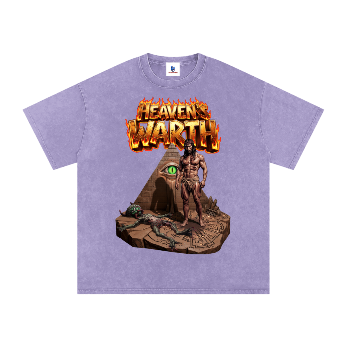 Heaven's Warth - Washed Oversized Cotton T-Shirt