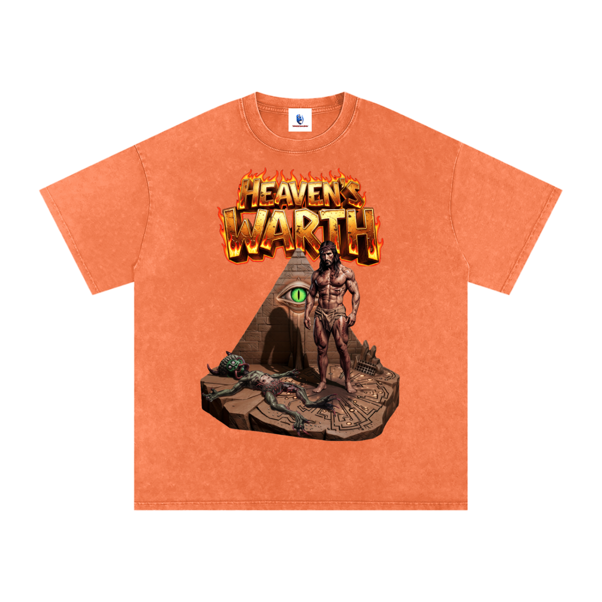 Heaven's Warth - Washed Oversized Cotton T-Shirt