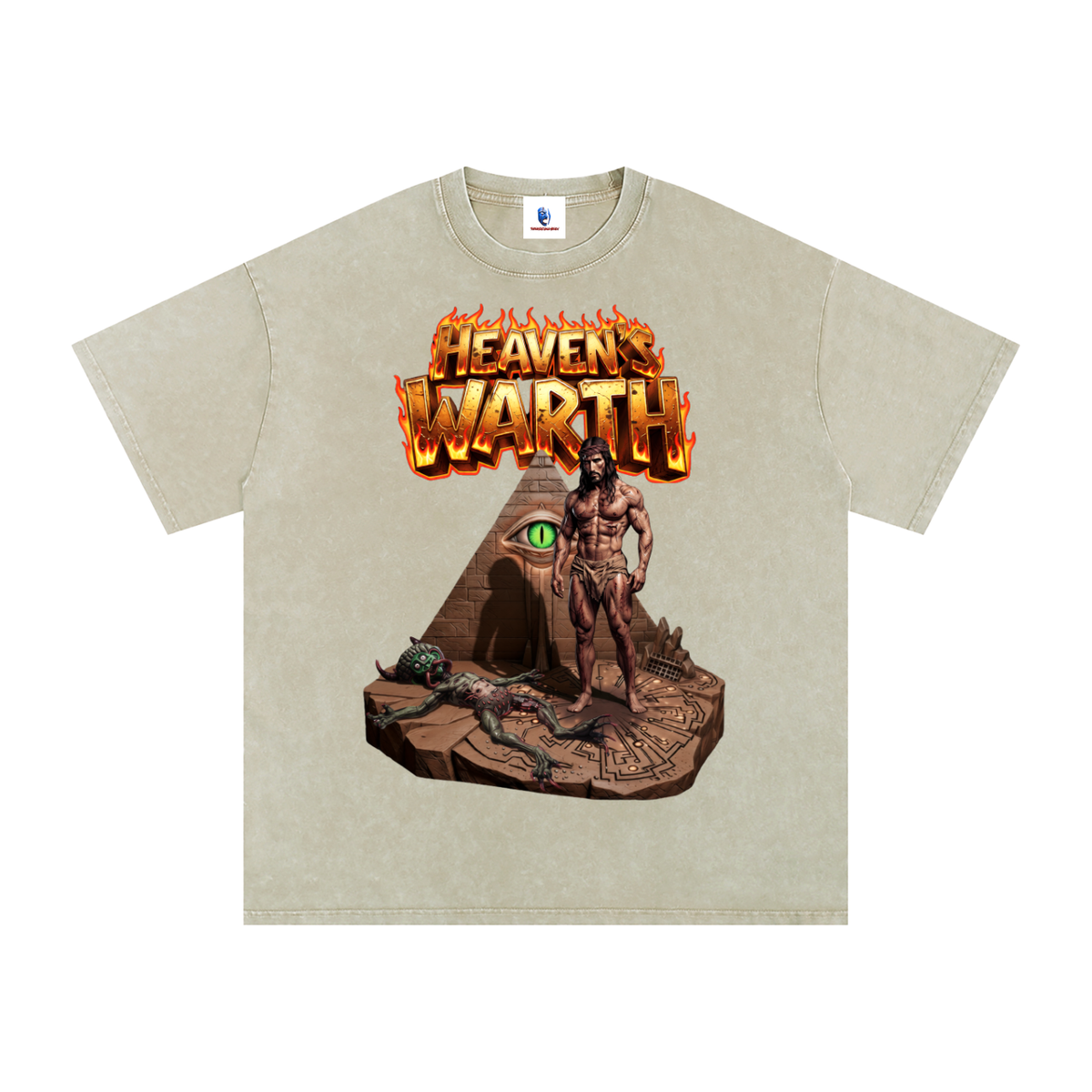 Heaven's Warth - Washed Oversized Cotton T-Shirt