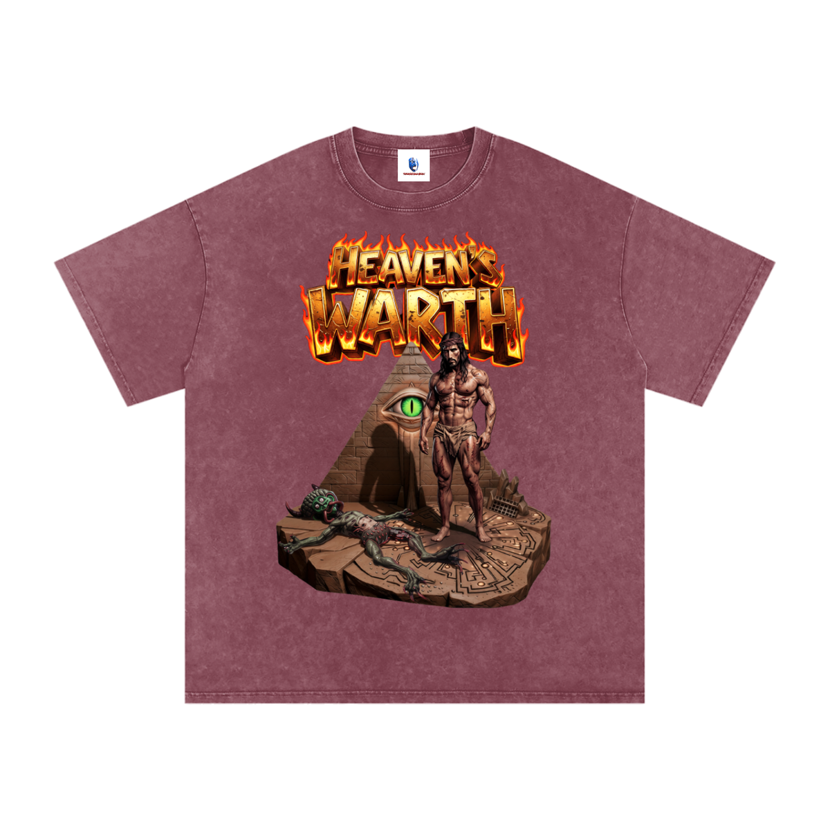 Heaven's Warth - Washed Oversized Cotton T-Shirt