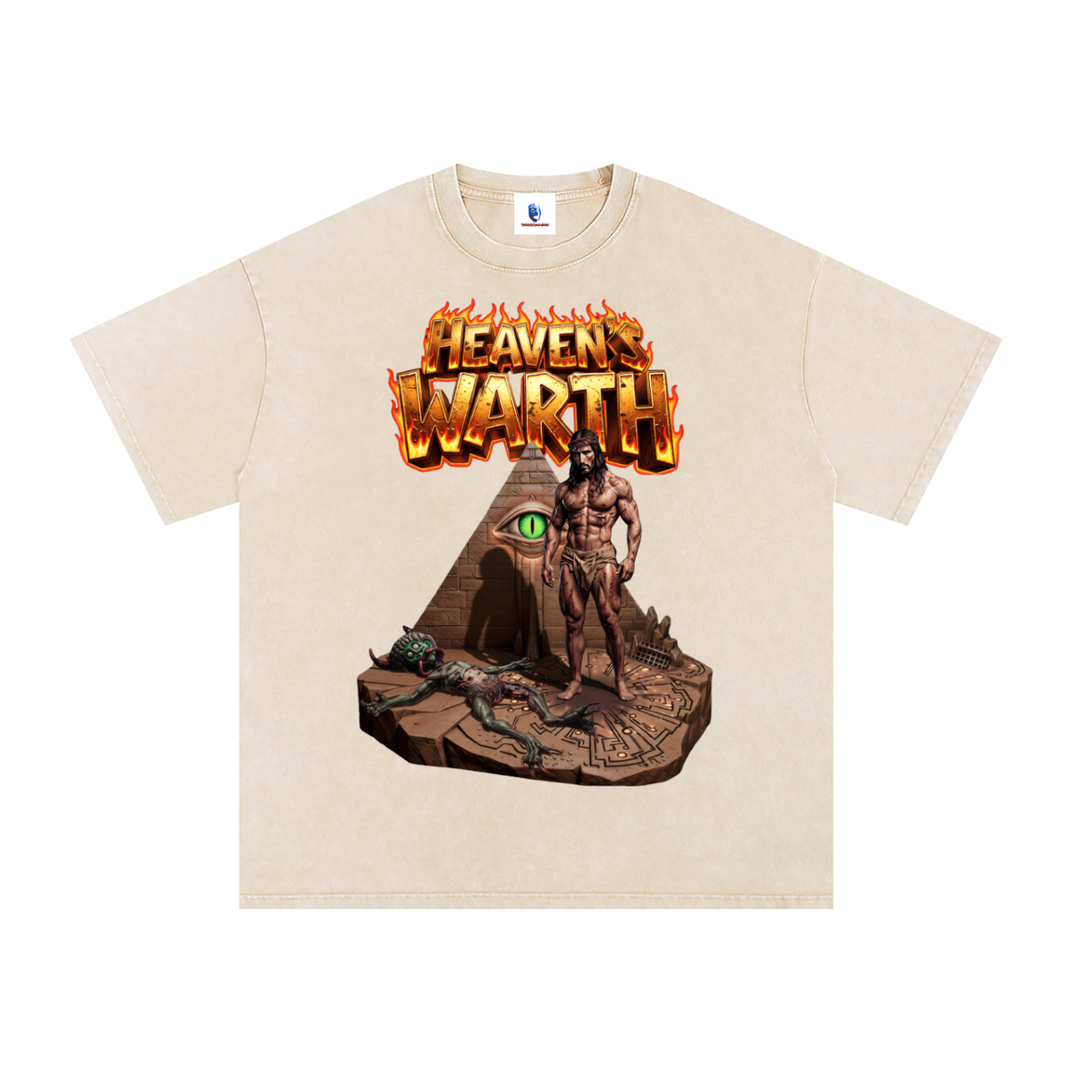Heaven's Warth - Washed Oversized Cotton T-Shirt