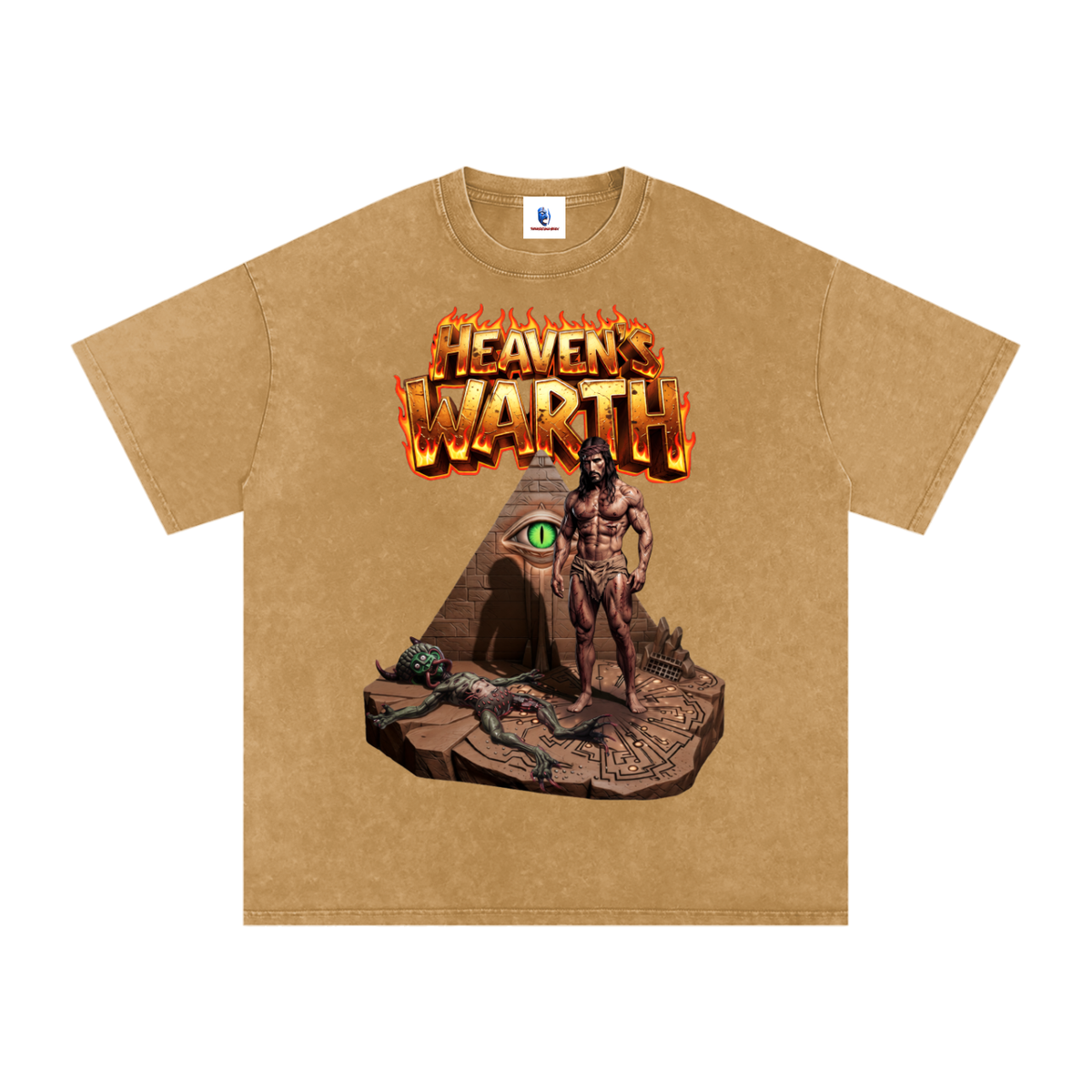 Heaven's Warth - Washed Oversized Cotton T-Shirt
