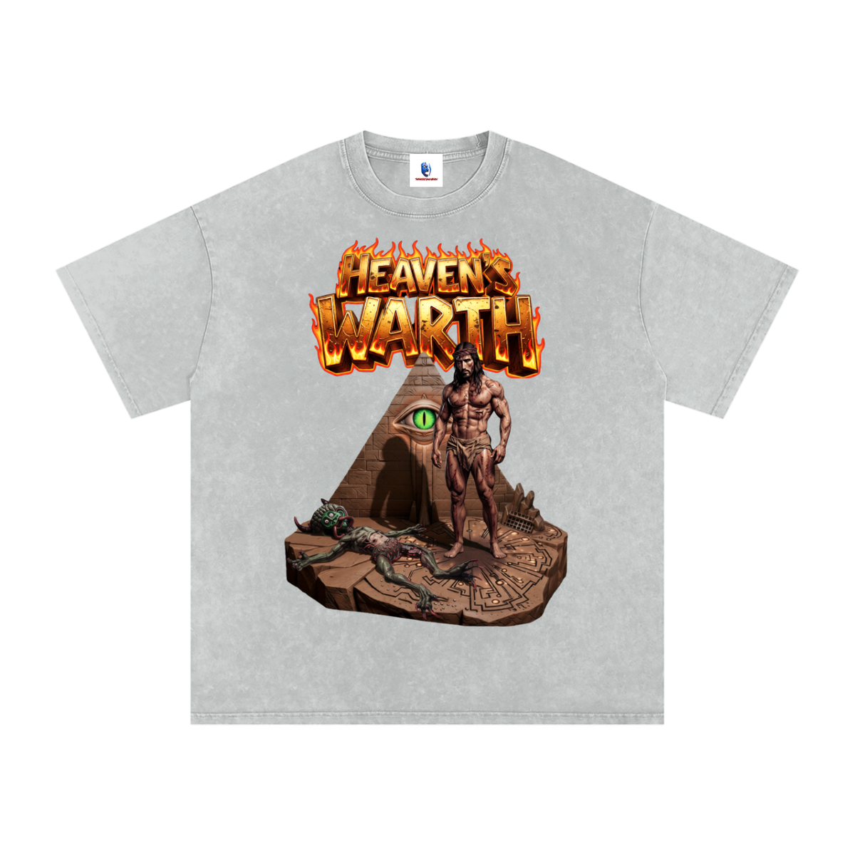 Heaven's Warth - Washed Oversized Cotton T-Shirt