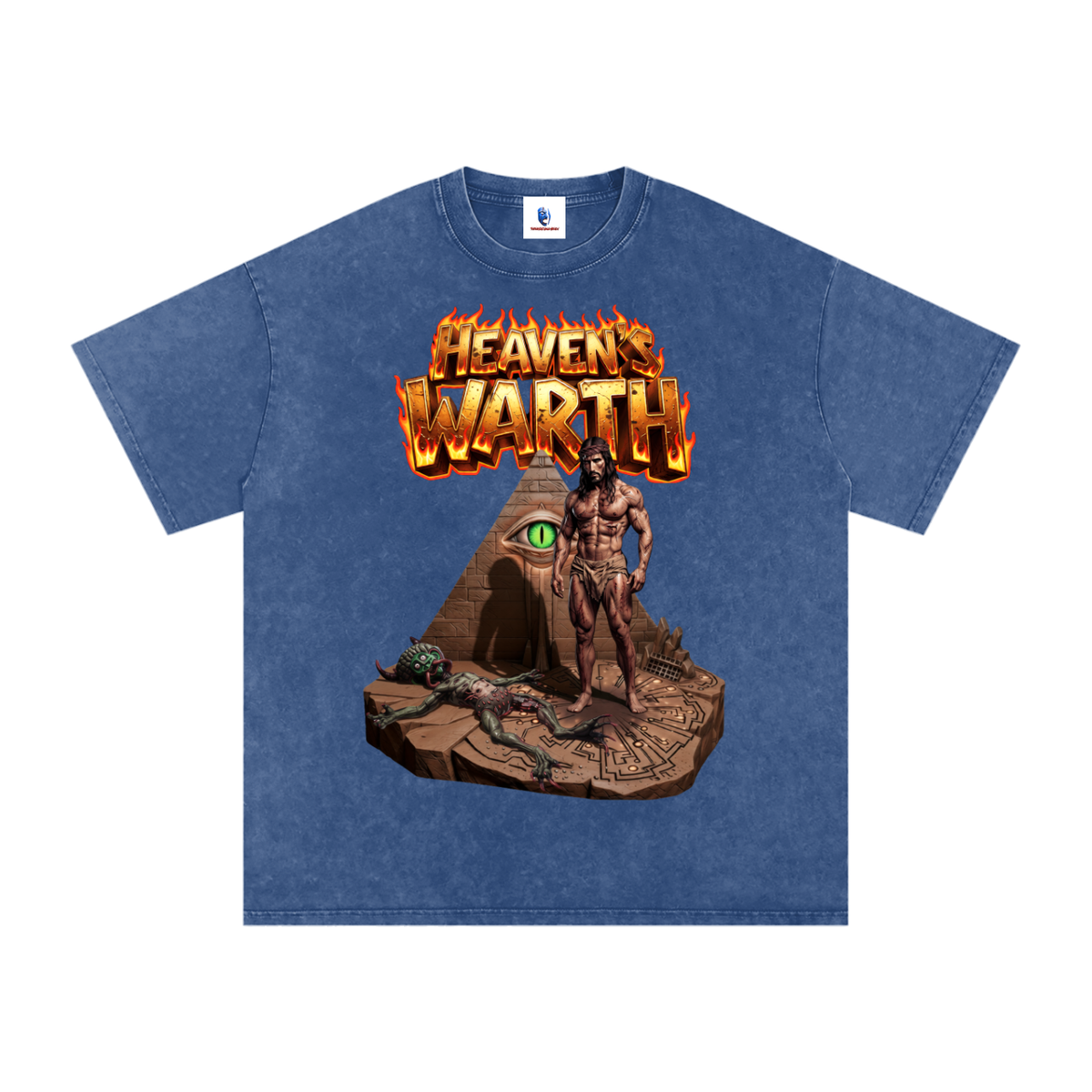 Heaven's Warth - Washed Oversized Cotton T-Shirt