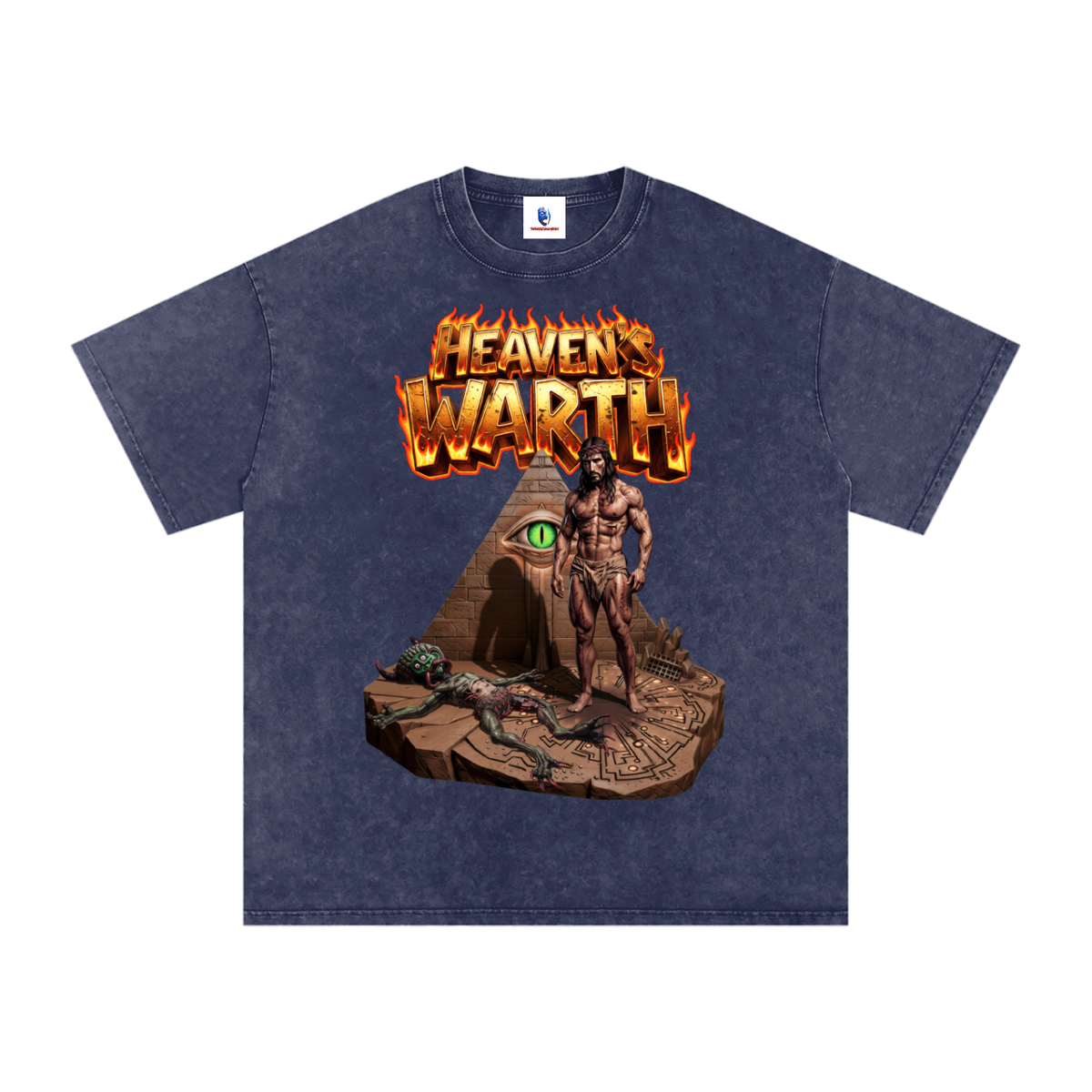 Heaven's Warth - Washed Oversized Cotton T-Shirt