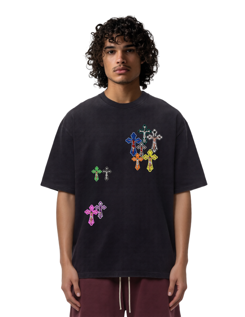 Heaven's Warth - Washed Oversized Cotton T-Shirt